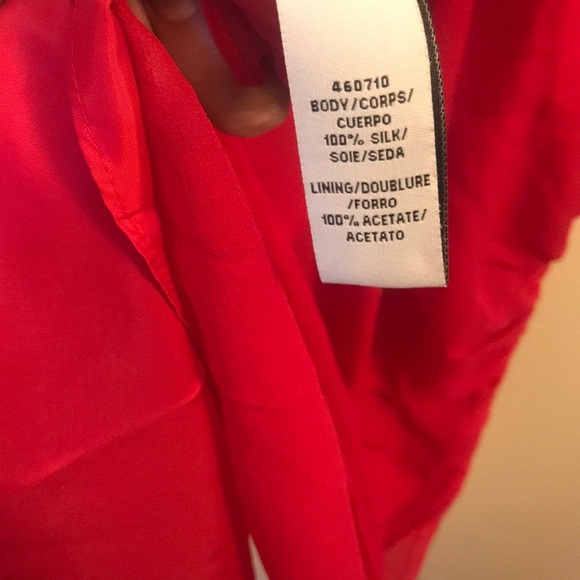 New Jill Stuart red silk chiffon asymmetrical dress 8 - Picture 8 of 8